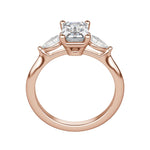 Load image into Gallery viewer, LILY CLASSIC EMERALD CUT MOISSANITE ENGAGEMENT RING