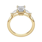 Load image into Gallery viewer, LILY CLASSIC EMERALD CUT MOISSANITE ENGAGEMENT RING