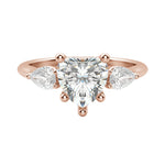 Load image into Gallery viewer, LILY CLASSIC HEART CUT MOISSANITE ENGAGEMENT RING