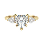 Load image into Gallery viewer, LILY CLASSIC HEART CUT MOISSANITE ENGAGEMENT RING
