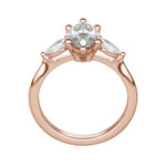 Load image into Gallery viewer, LILY CLASSIC MARQUISE CUT MOISSANITE ENGAGEMENT RING
