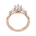 Load image into Gallery viewer, LILY CLASSIC PEAR CUT MOISSANITE ENGAGEMENT RING