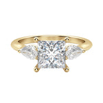 Load image into Gallery viewer, LILY CLASSIC PRINCESS CUT MOISSANITE ENGAGEMENT RING