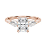 Load image into Gallery viewer, LILY CLASSIC RADIANT CUT MOISSANITE ENGAGEMENT RING