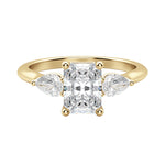 Load image into Gallery viewer, LILY CLASSIC RADIANT CUT MOISSANITE ENGAGEMENT RING