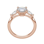 Load image into Gallery viewer, LILY CLASSIC ROUND CUT MOISSANITE ENGAGEMENT RING