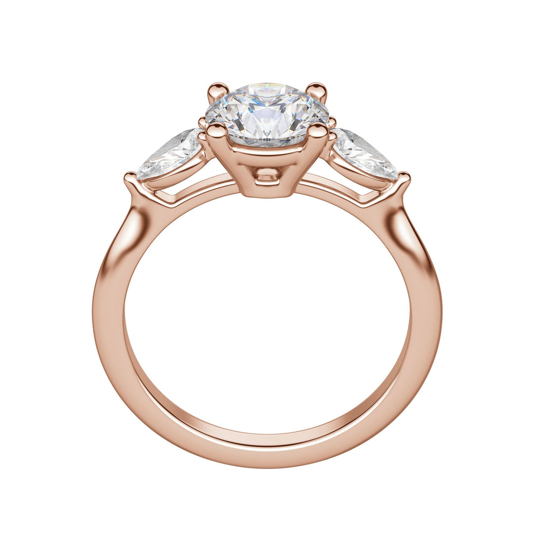 LILY CLASSIC ROUND CUT MOISSANITE ENGAGEMENT RING