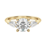 Load image into Gallery viewer, LILY CLASSIC ROUND CUT MOISSANITE ENGAGEMENT RING