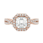 Load image into Gallery viewer, LUSH ASSCHER CUT MOISSANITE ENGAGEMENT RING