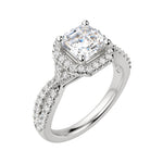 Load image into Gallery viewer, LUSH ASSCHER CUT MOISSANITE ENGAGEMENT RING