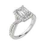 Load image into Gallery viewer, LUSH EMERALD CUT MOISSANITE ENGAGEMENT RING