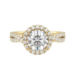 Load image into Gallery viewer, LUSH ROUND CUT MOISSANITE ENGAGEMENT RING