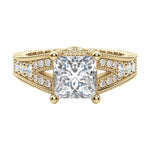 Load image into Gallery viewer, LUXE PRINCESS CUT MOISSANITE ENGAGEMENT RING
