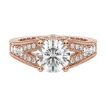 Load image into Gallery viewer, LUXE ROUND CUT MOISSANITE ENGAGEMENT RING