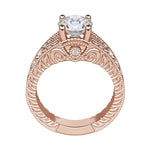 Load image into Gallery viewer, LUXE ROUND CUT MOISSANITE ENGAGEMENT RING