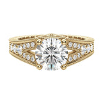 Load image into Gallery viewer, LUXE ROUND CUT MOISSANITE ENGAGEMENT RING