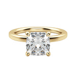 Load image into Gallery viewer, LYRE CLASSIC CUSHION CUT MOISSANITE ENGAGEMENT RING