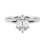 Load image into Gallery viewer, LYRE CLASSIC OVAL CUT MOISSANITE ENGAGEMENT RING