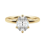 Load image into Gallery viewer, LYRE CLASSIC OVAL CUT MOISSANITE ENGAGEMENT RING