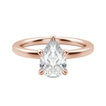 Load image into Gallery viewer, LYRE CLASSIC PEAR CUT MOISSANITE ENGAGEMENT RING