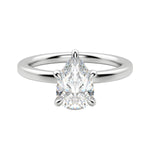 Load image into Gallery viewer, LYRE CLASSIC PEAR CUT MOISSANITE ENGAGEMENT RING