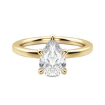 Load image into Gallery viewer, LYRE CLASSIC PEAR CUT MOISSANITE ENGAGEMENT RING
