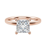 Load image into Gallery viewer, LYRE CLASSIC PRINCESS CUT MOISSANITE ENGAGEMENT RING