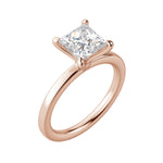 Load image into Gallery viewer, LYRE CLASSIC PRINCESS CUT MOISSANITE ENGAGEMENT RING