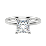 Load image into Gallery viewer, LYRE CLASSIC PRINCESS CUT MOISSANITE ENGAGEMENT RING