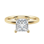 Load image into Gallery viewer, LYRE CLASSIC PRINCESS CUT MOISSANITE ENGAGEMENT RING