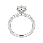 Load image into Gallery viewer, LYRE ACCENTED OVAL CUT MOISSANITE ENGAGEMENT RING