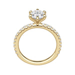 Load image into Gallery viewer, LYRE ACCENTED OVAL CUT MOISSANITE ENGAGEMENT RING