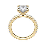 Load image into Gallery viewer, LYRE ACCENTED PRINCESS CUT MOISSANITE ENGAGEMENT RING