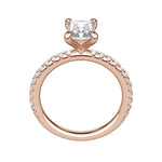 Load image into Gallery viewer, LYRE ACCENTED RADIANT CUT MOISSANITE ENGAGEMENT RING