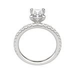 Load image into Gallery viewer, LYRE ACCENTED RADIANT CUT MOISSANITE ENGAGEMENT RING