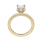 Load image into Gallery viewer, LYRE ACCENTED RADIANT CUT MOISSANITE ENGAGEMENT RING
