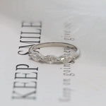 Load image into Gallery viewer, MARQUISE CUT DAINTY MOISSANITE STACKING WEDDING RING