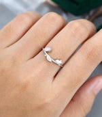 Load image into Gallery viewer, MARQUISE CUT WHITE GOLD VINTAGE CLUSTER DIAMOND MOISSANITE WEDDING MATCHING BAND