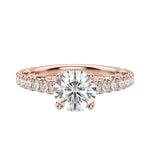 Load image into Gallery viewer, MAUD ROUND CUT MOISSANITE ENGAGEMENT RING