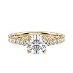 Load image into Gallery viewer, MAUD ROUND CUT MOISSANITE ENGAGEMENT RING