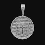 Load image into Gallery viewer, MEDALLION MOISSANITE BAGUETTE & ROUND DIAMOND ICED OUT PENDANT