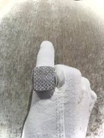 Load image into Gallery viewer, MEN’S 925 SILVER FULLY ICED OUT MOISSANITE 10.96 CT VVS1 QUALITY MOISSANITE RING