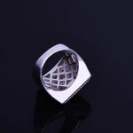 Load image into Gallery viewer, MEN’S FULL MOISSANITE DIAMOND FRONT PYRAMID STYLE ICED OUT HIP HOP RING