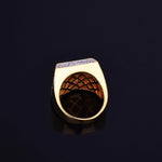 Load image into Gallery viewer, MEN’S FULL MOISSANITE DIAMOND FRONT PYRAMID STYLE ICED OUT HIP HOP RING