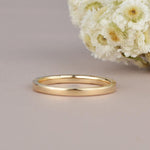 Load image into Gallery viewer, MILGRAIN YELLOW GOLD HALF ETERNITY MINIMALIST BRIDAL STACKING MOISSANITE WEDDING BAND