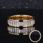 Load image into Gallery viewer, MOISSANITE CANAL 16PCS 2X4MM EMERALD CUT MOISSANITE IN CHANNEL SETTING BAND