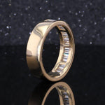 Load image into Gallery viewer, MOISSANITE CANAL 16PCS 2X4MM EMERALD CUT MOISSANITE IN CHANNEL SETTING BAND