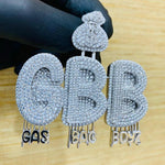 Load image into Gallery viewer, MOISSANITE CUSTOM NAME SNOWDOWN HIP HOP ICED OUT PENDANT