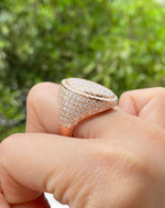 Load image into Gallery viewer, MOISSANITE FOR MEN’S ICED OUT WEDDING MICRO PAVE TWILIGHT BELLA CELEBRITY RING