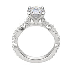 Load image into Gallery viewer, MORA BOLD ROUND CUT MOISSANITE ENGAGEMENT RING